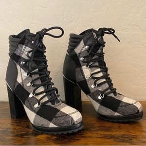DNKY 3 inch plaid Boots